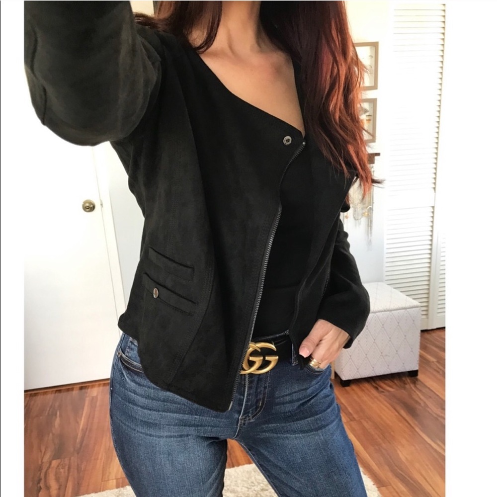 Faux Suede Jacket
